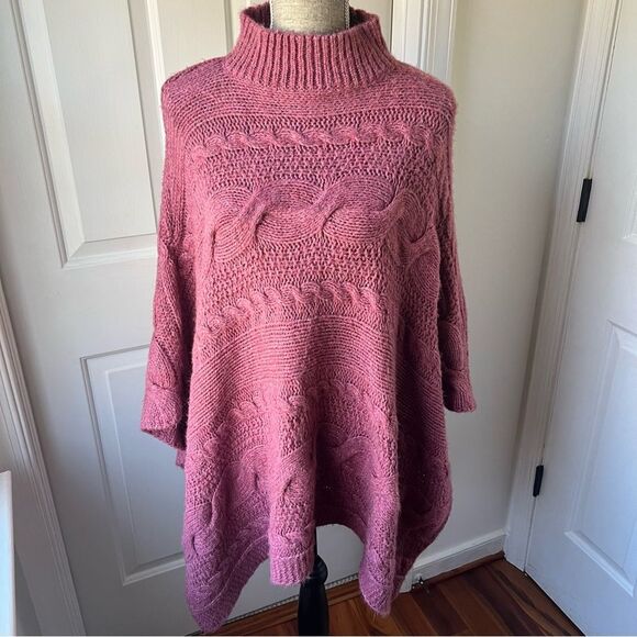 Anthropologie Rosamund Cable Knit Poncho Sweater XS/S - Picture 1 of 5